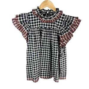 Ulla Johnson Arabel Flutter Sleeves Casual Top Size US 6 Eclipse